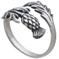 Sterling Silver Adjustable Thistle Ring Three Quarter View