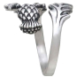 Sterling Silver Adjustable Thistle Ring Side View