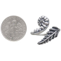 Sterling Silver Adjustable Fern Ring with Dime