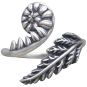 Sterling Silver Adjustable Fern Ring Front View