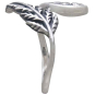 Sterling Silver Adjustable Fern Ring Side View