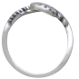 Sterling Silver Adjustable Fern Ring Top View