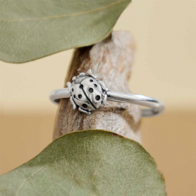 Sterling Silver Ladybug Stacking Ring