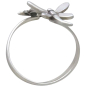 Sterling Silver Adjustable Dragonfly and Lotus Ring Top View