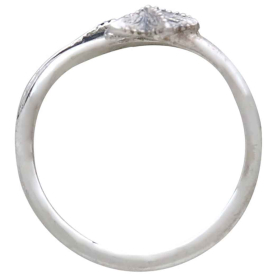 Sterling Silver Wave and Starfish Adjustable Ring Top View