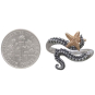Sterling Silver Adjustable Octopus Ring with Bronze Starfish with Dime