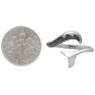 Sterling Silver Adjustable Wave and Whale Tail Ring with Dime