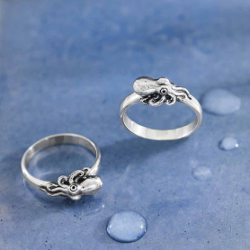 Sterling Silver Baby Octopus Ring