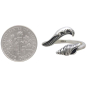 Sterling Silver Adjustable Wave and Shell Ring with Dime
