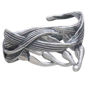 Sterling Silver Adjustable Kelp Ring Back View