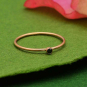 Rose Gold Filled Birthstone Ring - Black