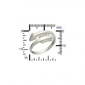Sterling Silver Adjustable Ring - Arrow Ring