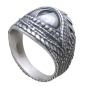 Sterling Silver Dragon Eye Ring - diagonal view