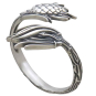 Adjustable Pinecone and Needles Ring Three Quarter View