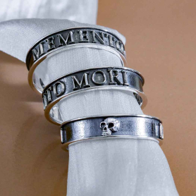 Sterling Silver Memento Mori Ring