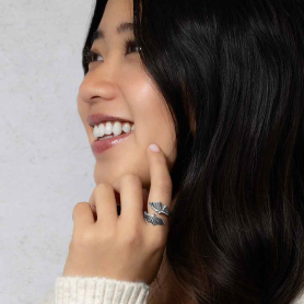 Nina Designs Dragon Wing Adjustable Ring on model