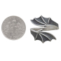 Sterling Silver Adjustable Bypass Dragon Wing Ring with Dime