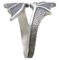 Sterling Silver Adjustable Bypass Dragon Wing Ring Side View