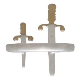 Adjustable Double Sword Ring back view