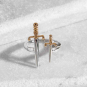 Nina Designs Sterling silver and Bronze Adjustable Swords Ring