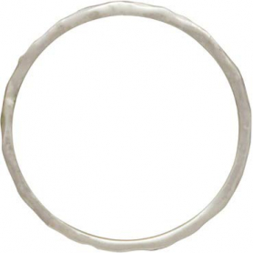 Sterling Silver Ring - Hammered Stacking Ring