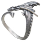 Sterling Silver Adjustable Dragon Ring Three Quarter View