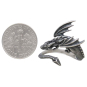 Sterling Silver Adjustable Dragon Ring with Dime