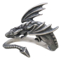 Sterling Silver Adjustable Dragon Ring Front View