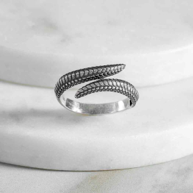 Sterling Silver Adjustable Dragon Scale Ring