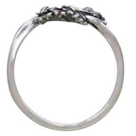 Adjustable Carnation Ring - January Birth Flower Top View