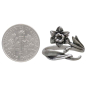 Silver Adjustable Daffodil Ring - March Birthflower with Dime