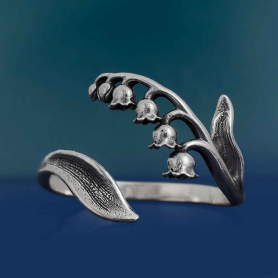 Silver Lily of the Valley Ring