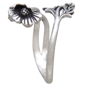 Adjustable Cosmo Ring - October Birth Flower Side View
