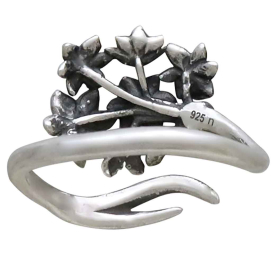 Narcissus Ring - December Birth Flower Back View