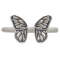 Sterling Silver Small Adjustable Butterfly Ring Front View