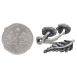 Sterling Silver Mushroom and Fern Bypass Ring with Dime