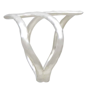 Openwork Hammered Wire Bypass Ring Side View