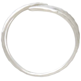 Openwork Hammered Wire Bypass Ring Top View