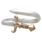 Mixed Metal Sword Bypass Ring Front View