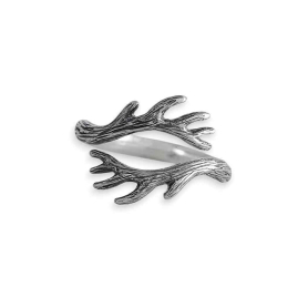 Sterling Silver Small Adjustable Antler Ring