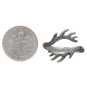 Sterling Silver Small Adjustable Antler Ring with Dime