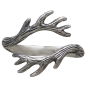 Sterling Silver Small Adjustable Antler Ring Front View