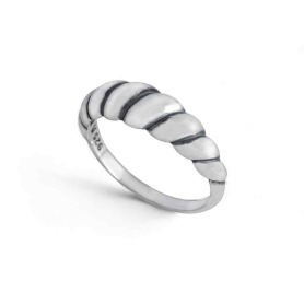 Sterling Silver Twisted Tapered Ring