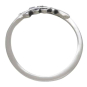 Sterling Silver Adjustable Laurel Wreath Ring Top View