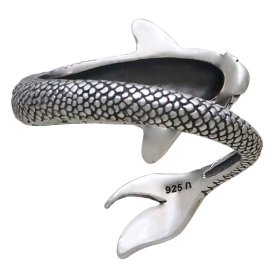 Adjustable Lucky Koi Ring Back View