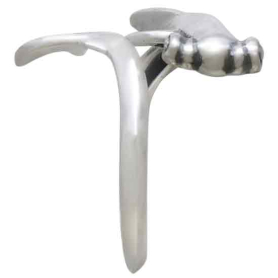 Sterling Silver Adjustable Hammerhead Shark Ring Side View