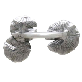Sterling Silver Adjustable Lily Pads Ring Back View