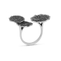 Nina Designs Sterling Silver Adjustable Lily Pads Ring