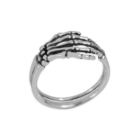 Nina Designs Sterling Silver Skeleton Hand Ring