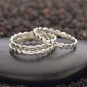 Sterling Silver Stacking Ring Dot Pattern